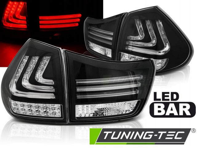 Lexus RX330/350 lampy tył LED BAR czarne 0308 TTe