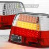 VW Golf 4 - lampy tył LED chrom sreb-czerw Depo/TTe
