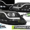 VW Jetta 6 - lampy przód czarne LED Tube Light DRL 11- TTe
