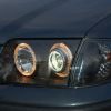 VW Polo 6N2 - lampy przód ciemne Angel Eyes
