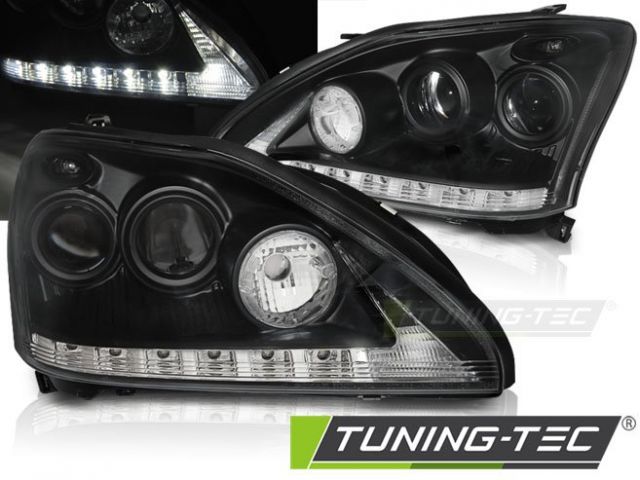 Lexus RX330/350 lampy przód ciemne LED Angel Eyes 0308