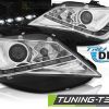 Seat Ibiza - lampy przód 12- Dayline chrom DRL TTe